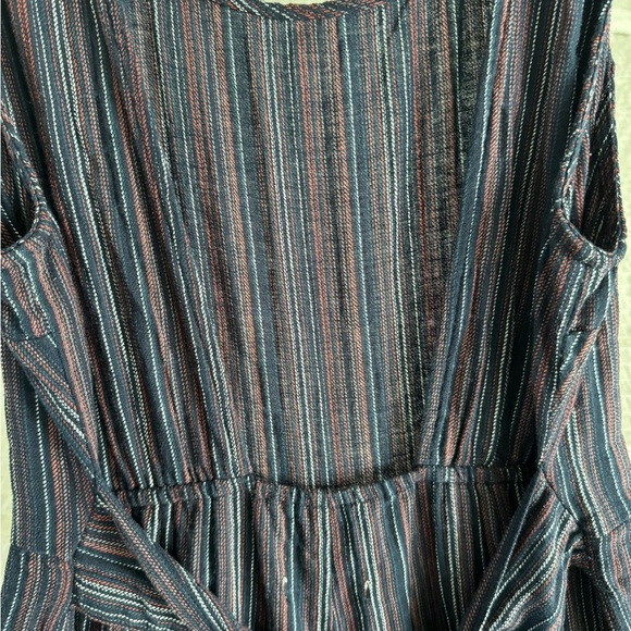 Moon River Multicolor Striped Jumpsuit Linen Blend Flowy lightweight - Picture 13 of 14